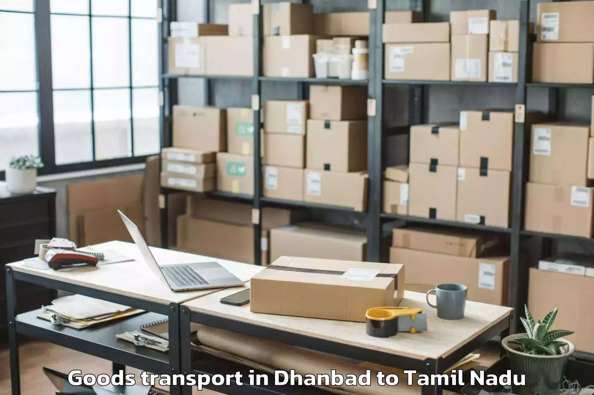 Easy Dhanbad to Valangaiman Goods Transport Booking